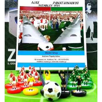 Subbuteo Andrew Table Soccer Set Ajax Panathinaikos European Cup Final 1971 on RSB Professional bases